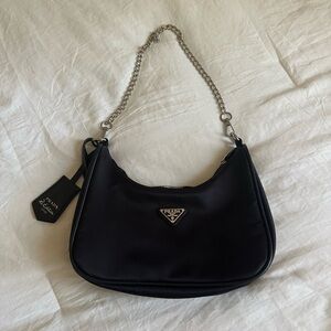 Black Nylon Shoulder Bag